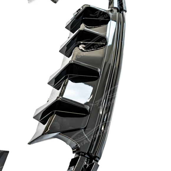 Carbon Fiber Print Rear Bumper Diffuser Lip For 2016-2024 Chevrolet Camaro