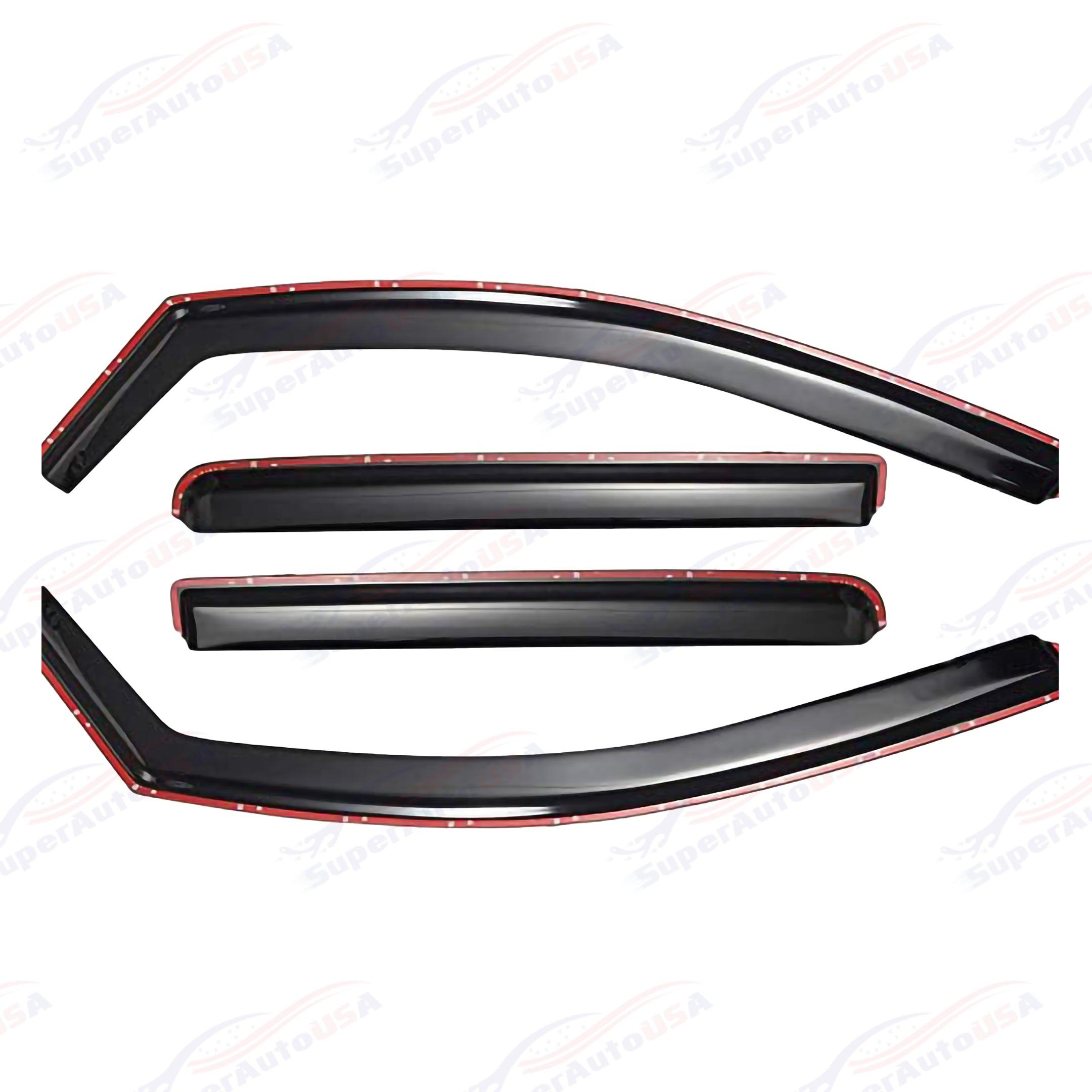 Acura ILX In-Channel Window Visors (2016-2022) - 4-Piece Dark Smoke Rain Guards & Wind Deflectors