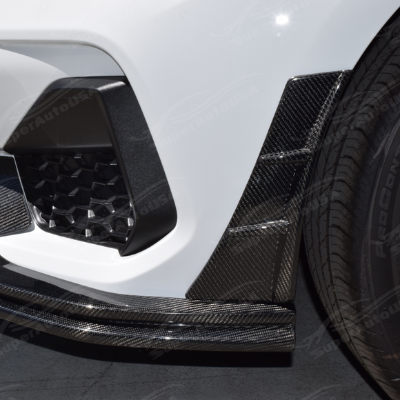 2024-2026 Mustang S650 - Front Bumper Aero Canards - Carbon Fiber