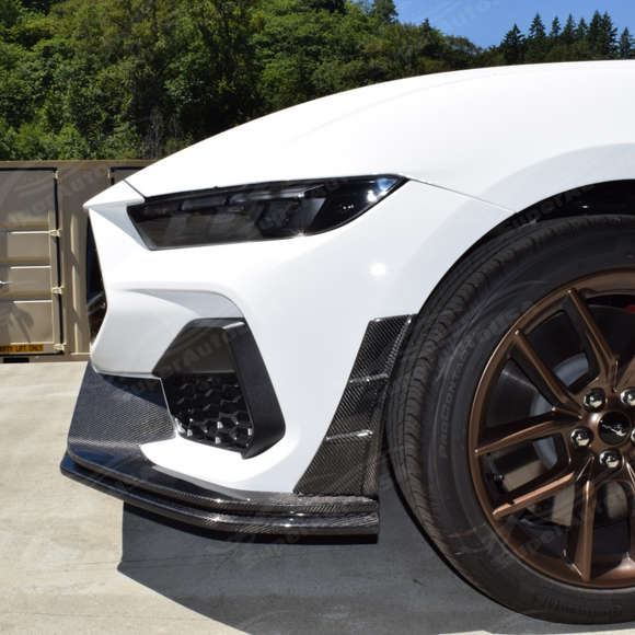 2024-2026 Mustang S650 - Front Bumper Aero Canards - Carbon Fiber