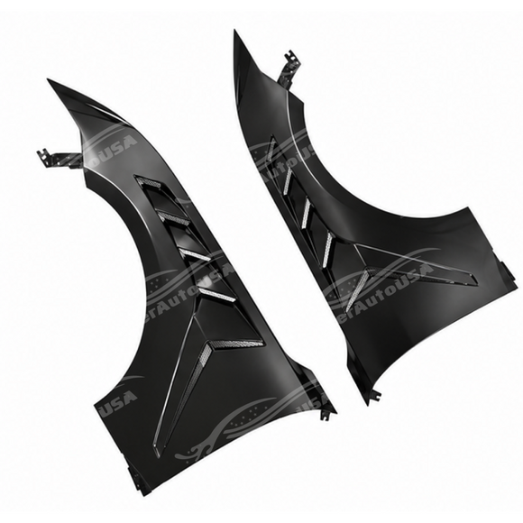 For 2018-2023 Ford Mustang GTD Style Vented Body Fender Stainless Steel