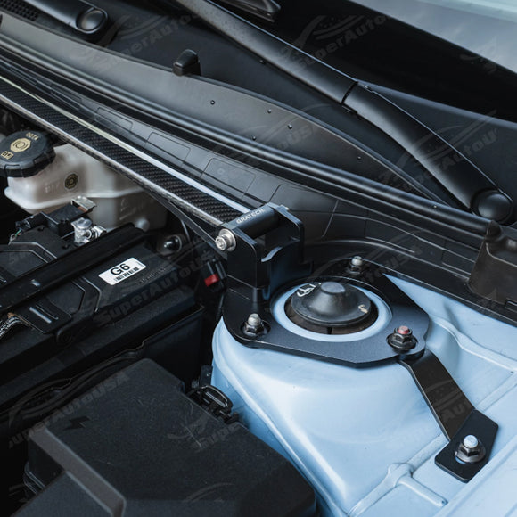 For 21+ Hyundai Elantra N TCR Tuning Dry Carbon Fiber Front Strut Tower Top Brace Bar