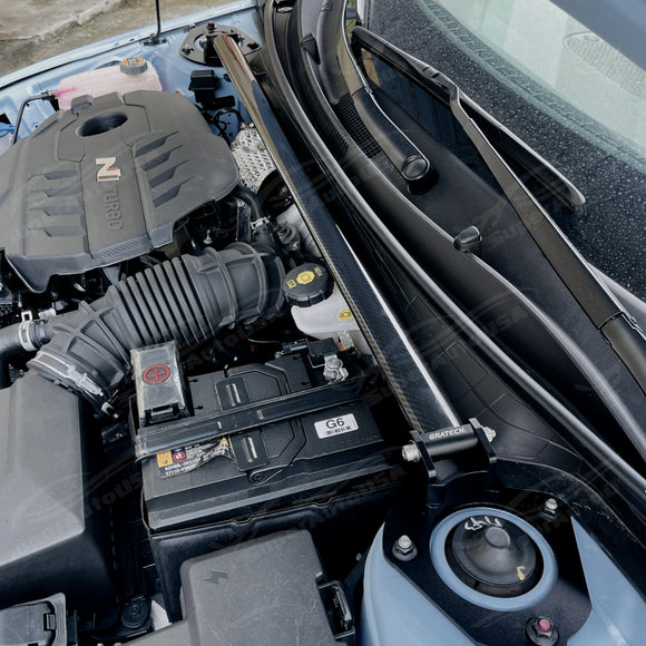 For 21+ Hyundai Elantra N TCR Tuning Dry Carbon Fiber Front Strut Tower Top Brace Bar