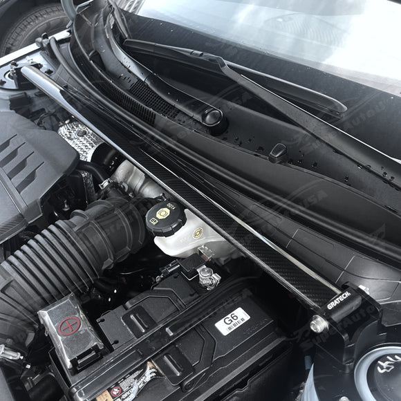 For 21+ Hyundai Elantra N TCR Tuning Dry Carbon Fiber Front Strut Tower Top Brace Bar