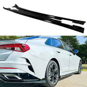Fits KIA K5 2021-2025 All Trims KDM Style Unpainted Side Body Skirt Splitter Rocker Panel Bottom Extension Lip