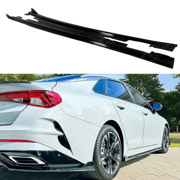 Fits KIA K5 2021-2025 All Trims KDM Style Unpainted Side Body Skirt Splitter Rocker Panel Bottom Extension Lip