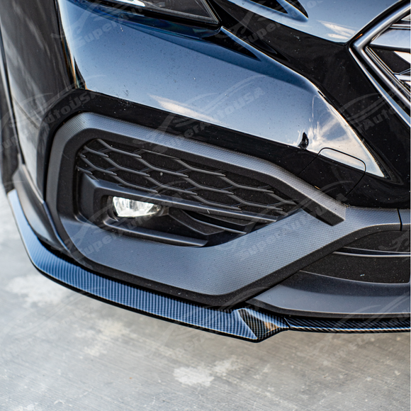 Fits 2022-2025 Subaru VB WRX Carbon Fiber Print Front Splitter Spoiler Lip