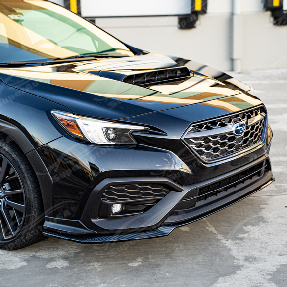 Fits 2022-2025 Subaru VB WRX Carbon Fiber Print Front Splitter Spoiler Lip