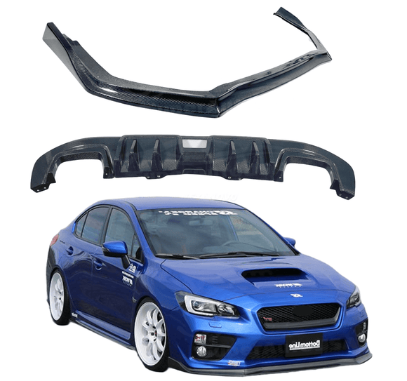 2016 Subaru WRX STI featuring Pure carbon fiber front spoiler