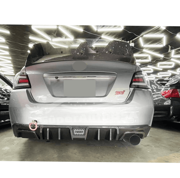 carbon fiber rear diffuser for 2018 Subaru WRX STI with quad exhaust