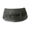 Elegant and robust design of the Subaru WRX with Double Side Real Carbon Fiber Front Engine Hood, focusing on the blend of performance and sophistication