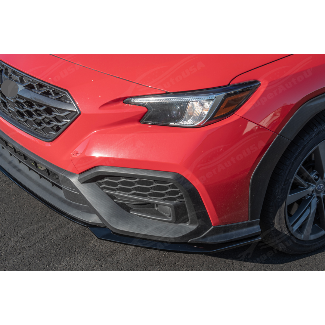 Fits 2022-2024 Subaru WRX Carbon Fiber Print Front Splitter Spoiler Lip