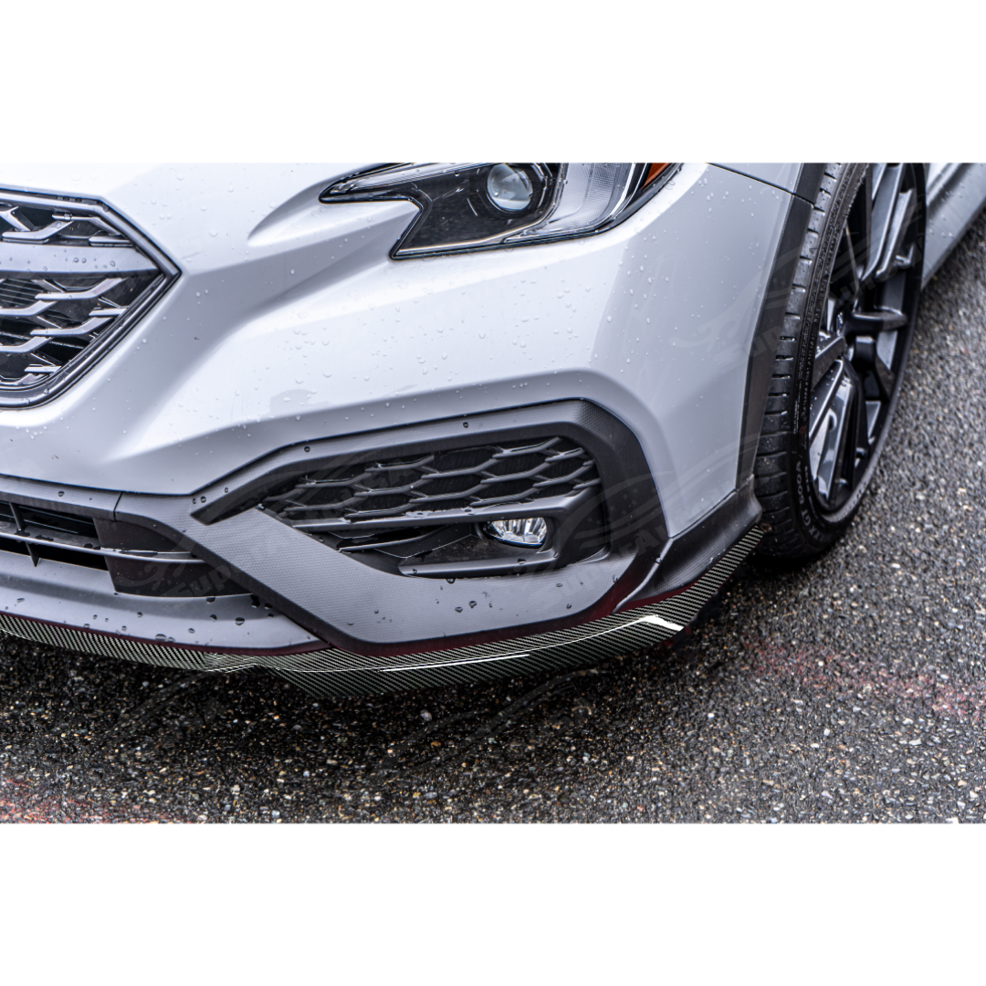 Fits 2022-2024 Subaru WRX Carbon Fiber Print Front Splitter Spoiler Lip - 0