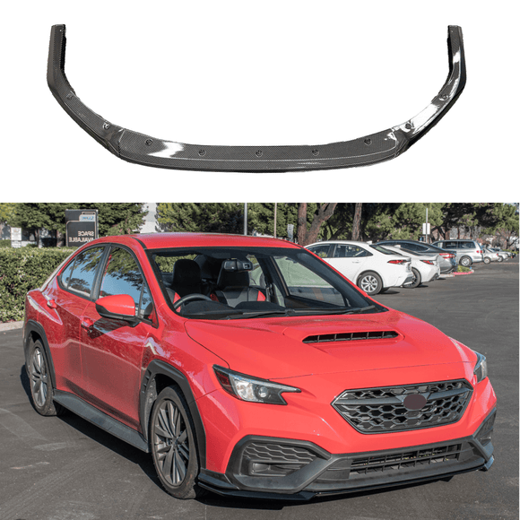 Fits 2022-2025 Subaru VB WRX Carbon Fiber Print Front Splitter Spoiler Lip