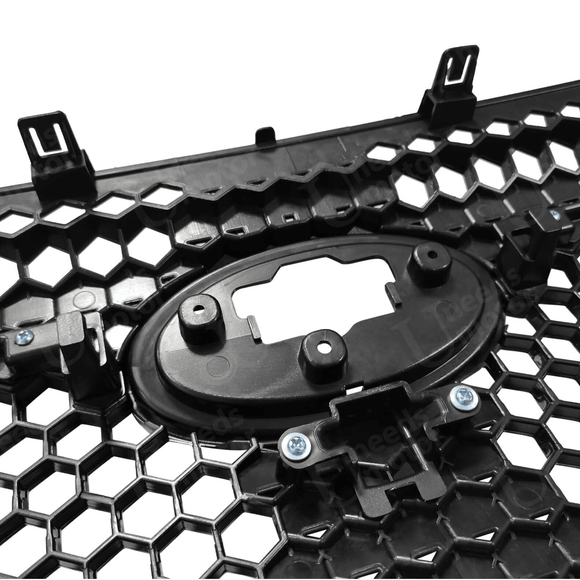 Se adapta a Subaru WRX STI 2022-2025 Parrilla de parachoques delantero negra brillante con diseño de panal 