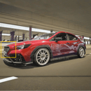 A look at the car front grill on the 2022-24 Subaru WRX STI, demonstrating the integration of pure carbon fiber for sporty appeal