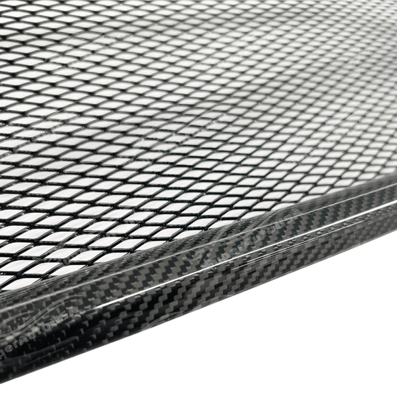 2022-24 Subaru WRX STI's car grille in pure carbon fiber, blending advanced materials with a sporty design ethos