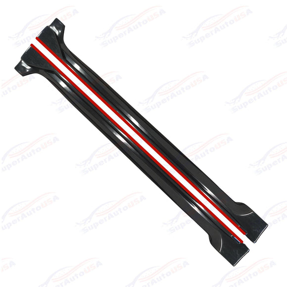 Se adapta al kit de carrocería de faldones laterales estilo JDM negro Subaru WRX STI 15-21 con molduras rojas