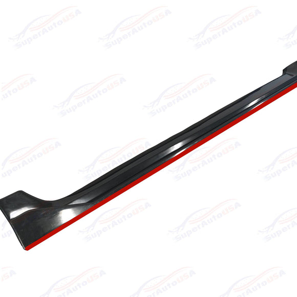 Se adapta al kit de carrocería de faldones laterales estilo JDM negro Subaru WRX STI 15-21 con molduras rojas