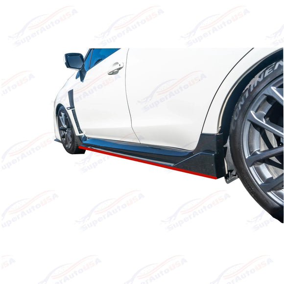 Se adapta al kit de carrocería de faldones laterales estilo JDM negro Subaru WRX STI 15-21 con molduras rojas