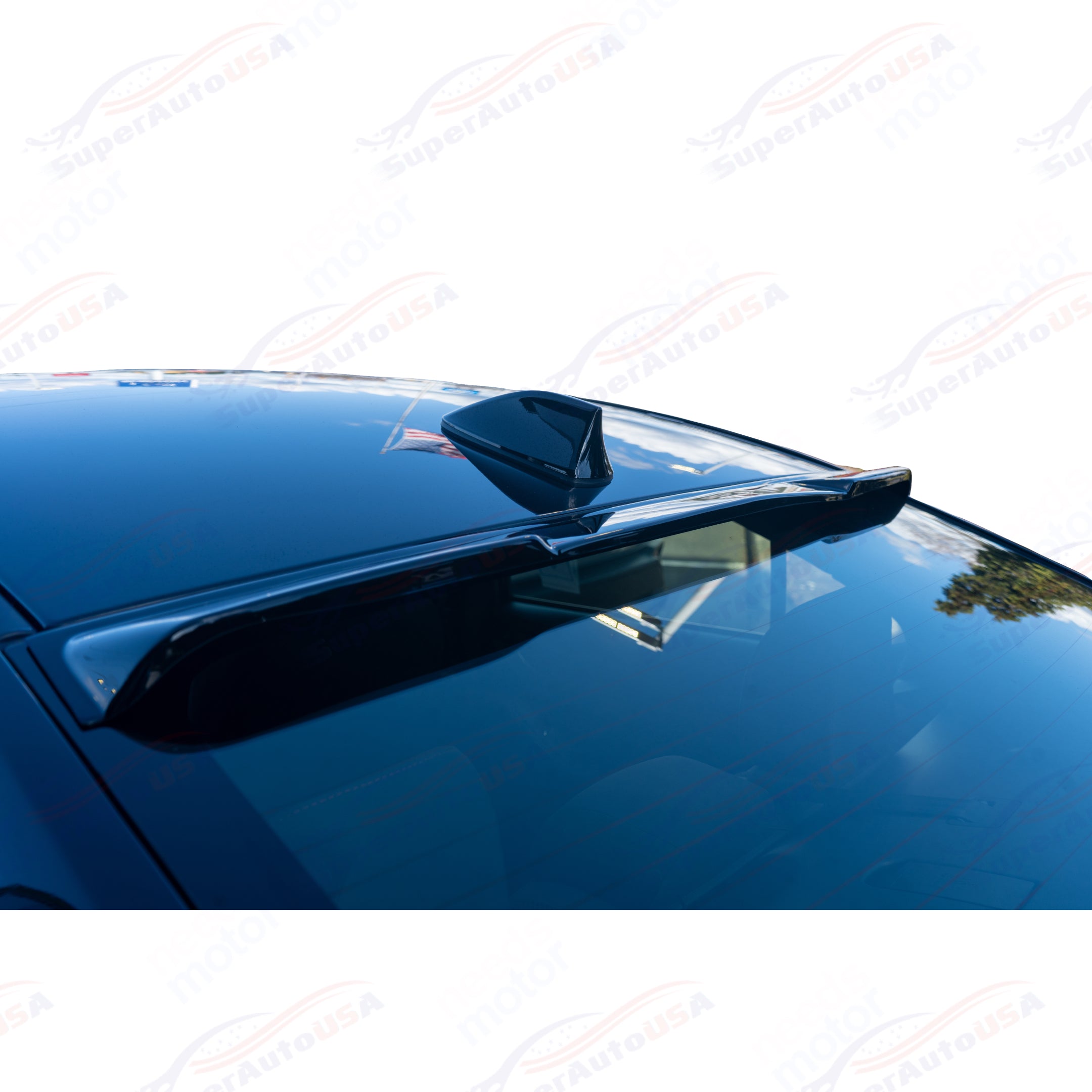 Fits 2004-2009 Mazda3 Sedan Gloss Black Rear Roof Window Visor Spoiler Wing