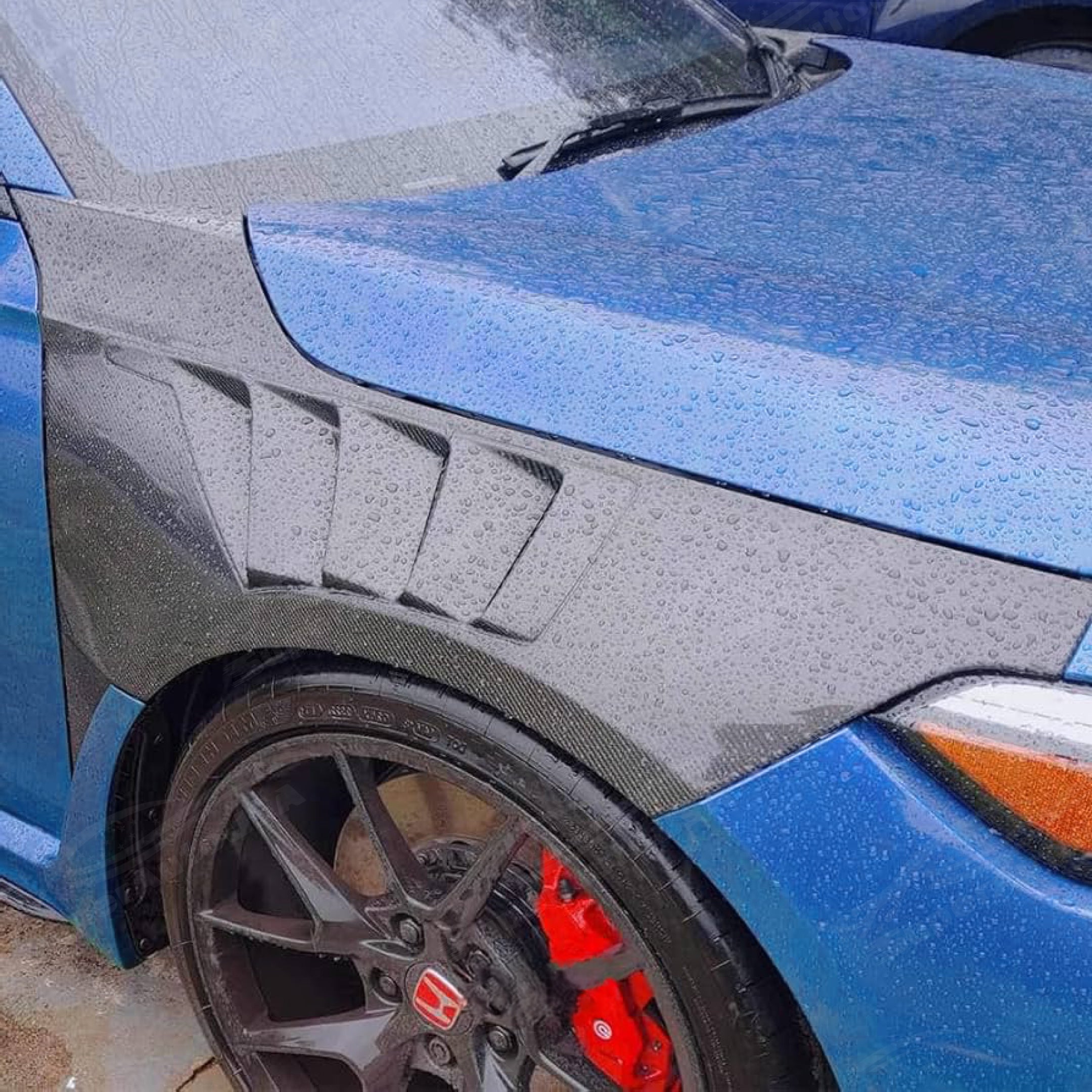 Real Carbon Fiber Set Wide Body Fenders For 23-25 Honda Civic Type-R F ...