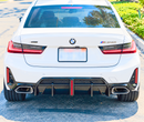 For BMW G20 LCI 3 Series 2023-2026 Gloss Black LED Brake Light Rear Bumper Diffuser-1
