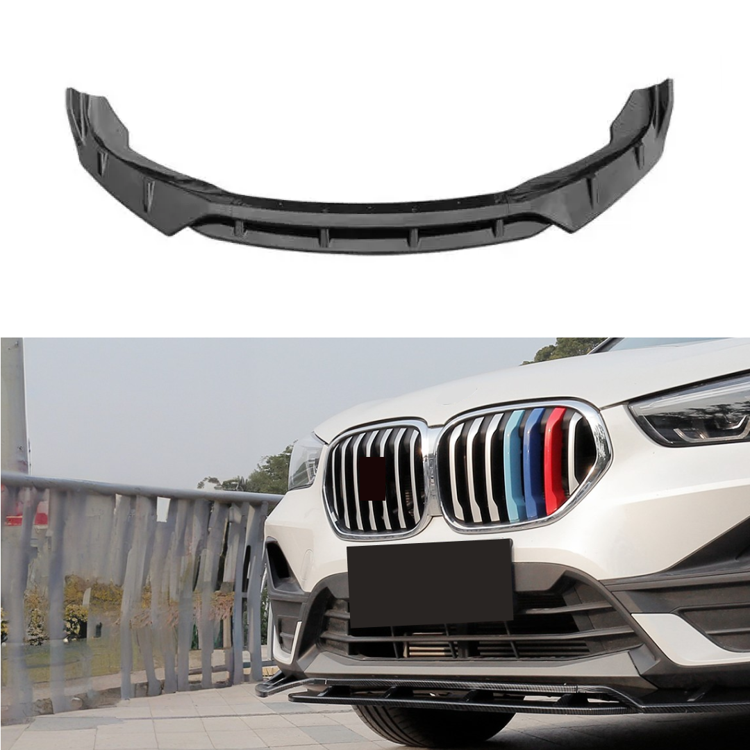 2016 2017 2018 2019 2020 2021 2022 BMW X1 F48 Carbon Fiber Print Front Splitter Lip Spoiler Bumper Kit