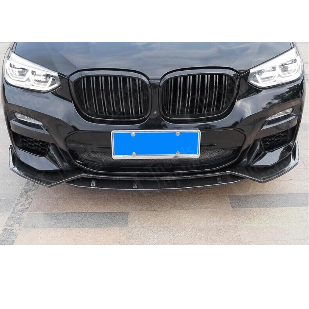 Fits 2018-2021 BMW X3 G01 Carbon Fiber Print Front Bumper Lip Splitter Spoiler