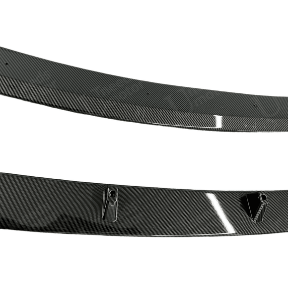 Fits 2018-2023 BMW X3 G01 Gloss Black/ Carbon Fiber Print Front Bumper Lip Spoiler