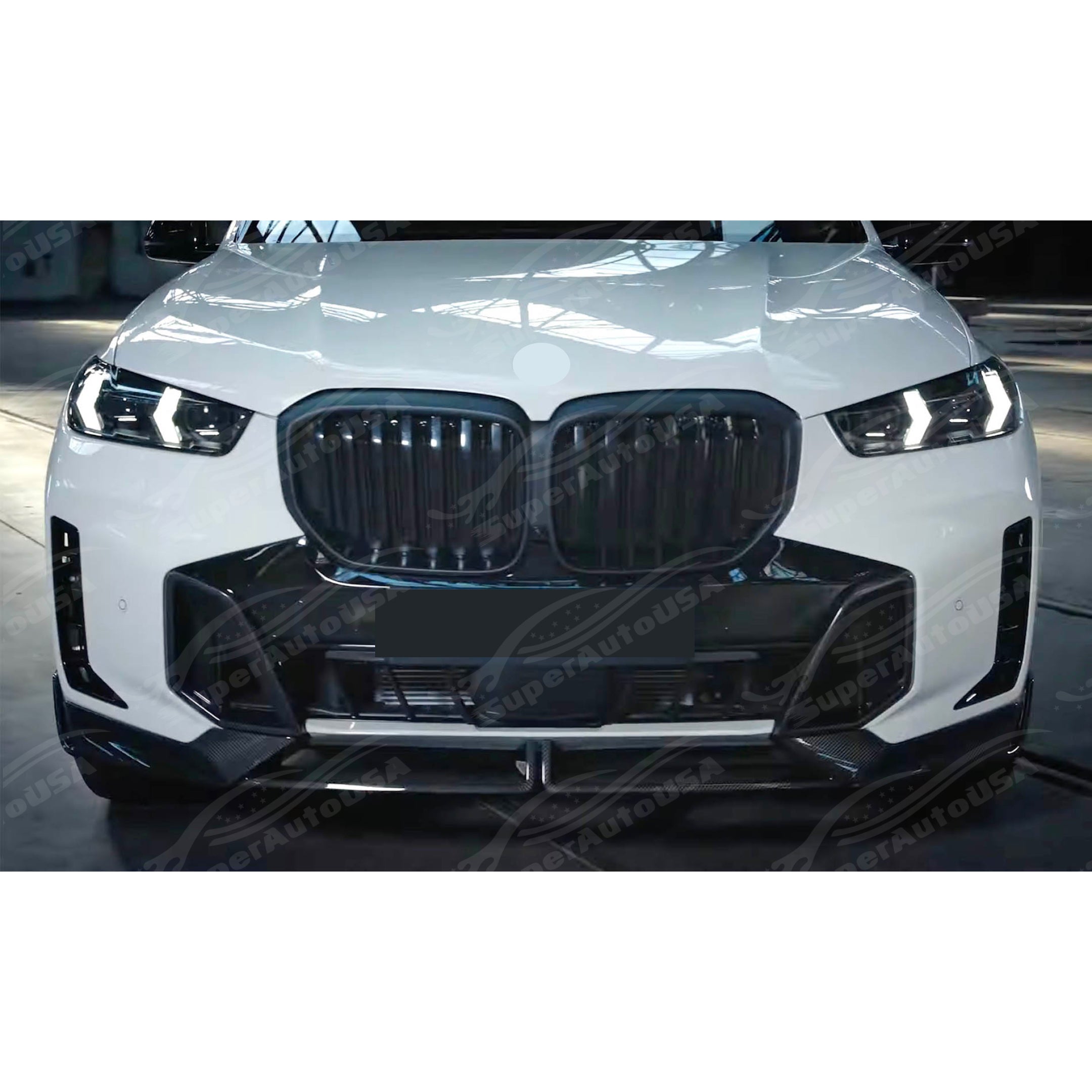 For 2024-25 BMW X5 G05 M Sport LCI Gloss Black MP Style Front Lip