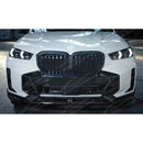 For 2024-2025 BMW X5 G05 M Sport LCI Gloss Black MP Style Front Splitter Lip Spoiler-5