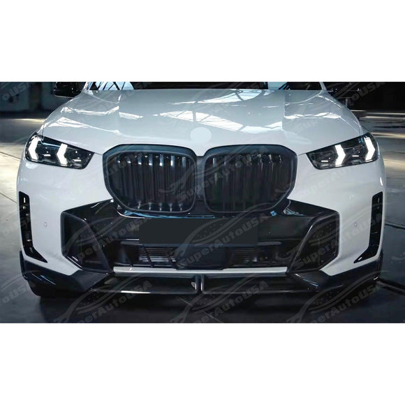 For 2024-2025 BMW X5 G05 M Sport LCI Gloss Black MP Style Front Splitter Lip Spoiler