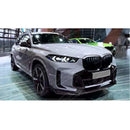 For 2024-2025 BMW X5 G05 M Sport LCI Gloss Black MP Style Front Splitter Lip Spoiler-7