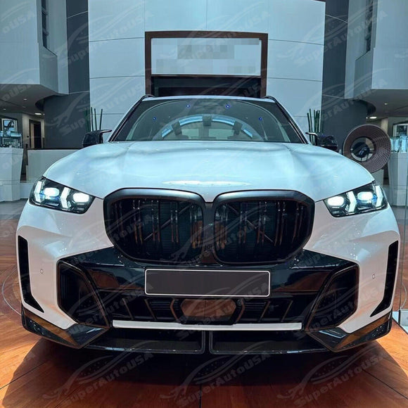 For 2024-2025 BMW X5 G05 M Sport LCI Gloss Black MP Style Front Splitter Lip Spoiler