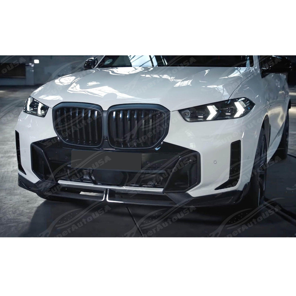 2024-2026 For BMW X5 G05 M60I LCI Real Carbon Front Bumper Lip Body Kit Spoiler 2024-2026 For BMW X5 G05 M60I LCI Real Carbon Front Bumper Lip Body Kit Spoiler