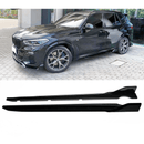 Body Side Skirts Lip Splitter ABS Glossy Black Fits BMW G05 X5 M Sport 2019-2024-5
