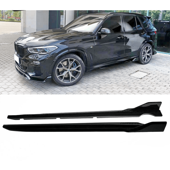 Body Side Skirts Lip Splitter ABS Glossy Black Fits BMW G05 X5 M Sport 2019-2024