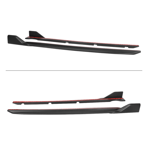 Body Side Skirts Lip Splitter ABS Glossy Black Fits BMW G05 X5 M Sport 2019-2024