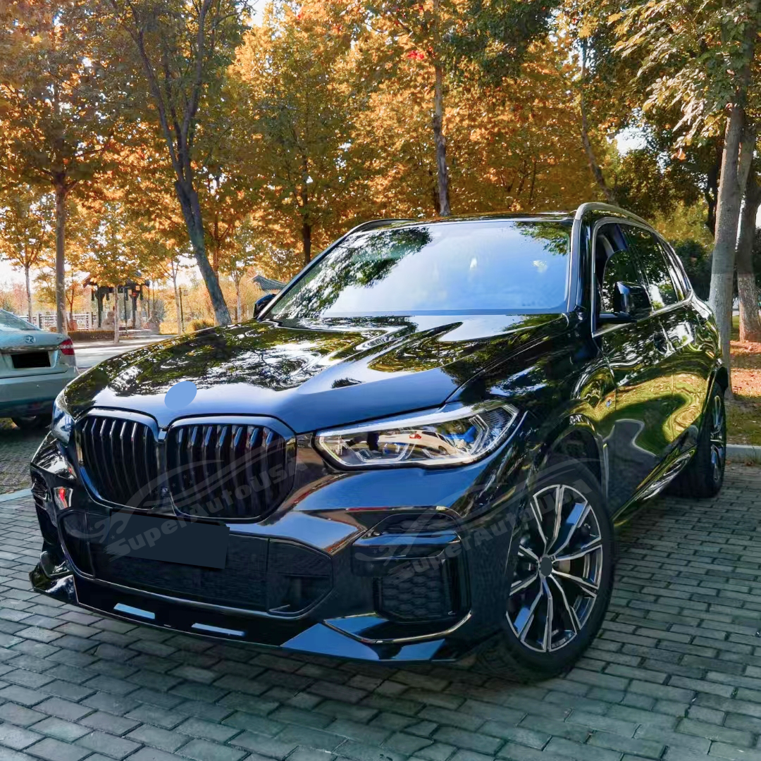 Fits 2019-2023 BMW G05 X5 M Sport Gloss Black Front Bumper Lip Spoiler