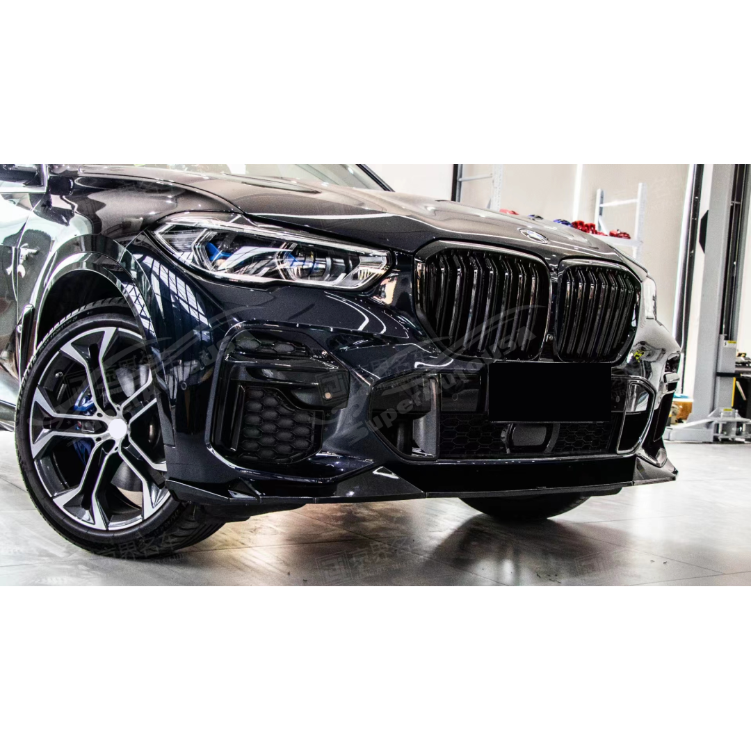 Fits 2019-2023 BMW G05 X5 M Sport Gloss Black Front Bumper Lip Spoiler