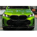 For 2024-25 BMW X6 G06 LCI M Package Gloss Black MP Style Front Lip-5
