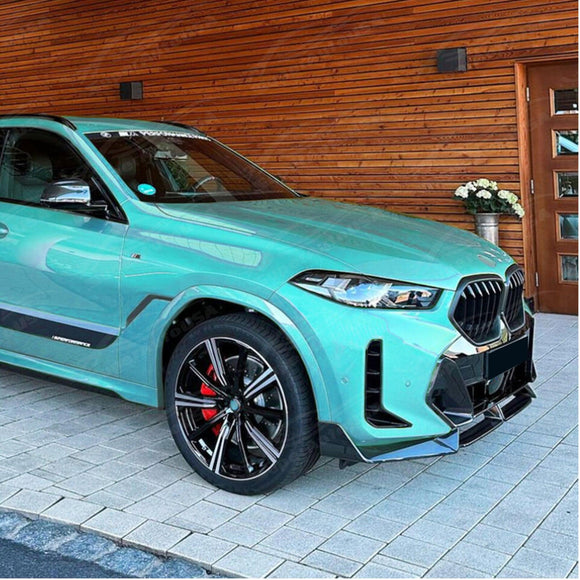 For 2024-25 BMW X6 G06 LCI M Package Gloss Black MP Style Front Lip