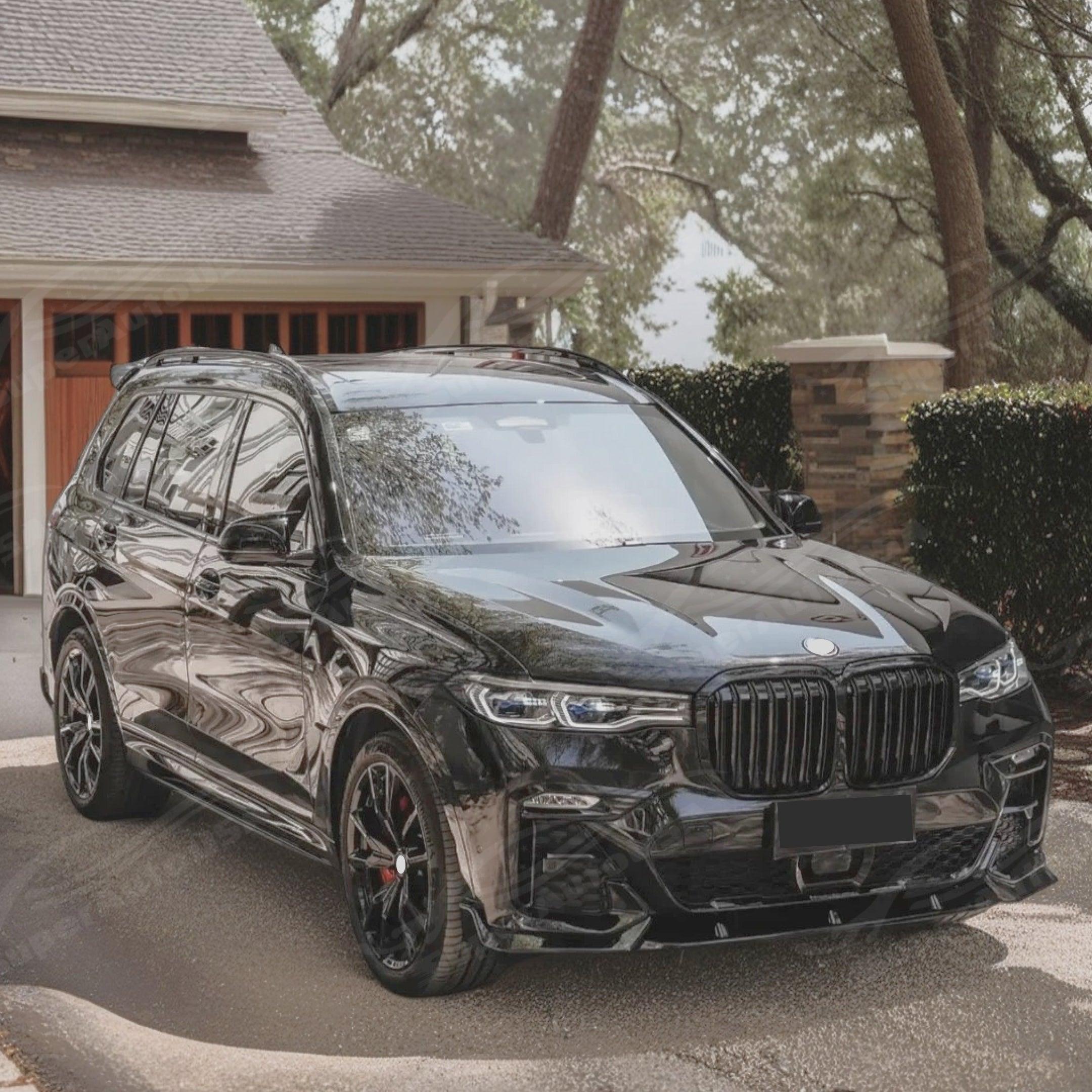 Fits BMW X7 SUV 2019-2022 Gloss Black M Sport Style Front Kidney Ornamental Grill Grille