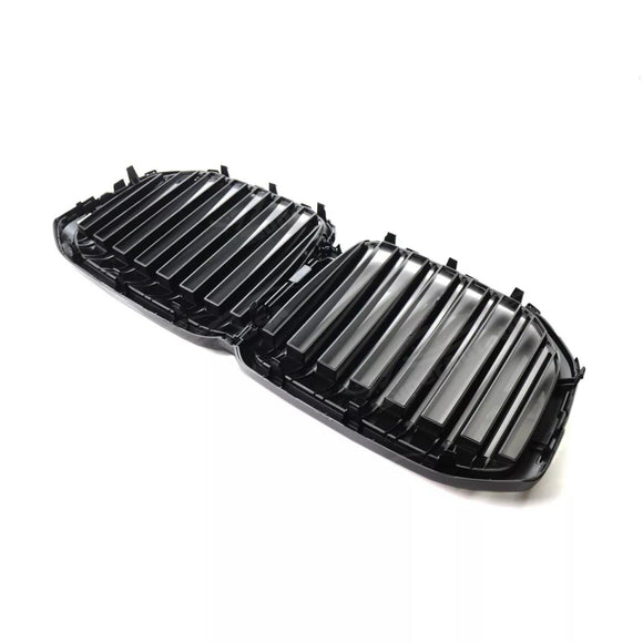 Rejilla frontal decorativa tipo riñón, estilo deportivo M, color negro brillante, compatible con BMW X7 SUV 2019-2022