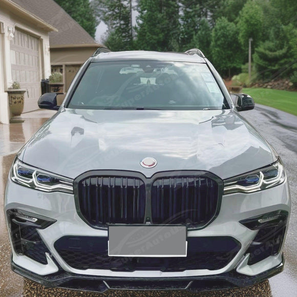Rejilla frontal decorativa tipo riñón, estilo deportivo M, color negro brillante, compatible con BMW X7 SUV 2019-2022