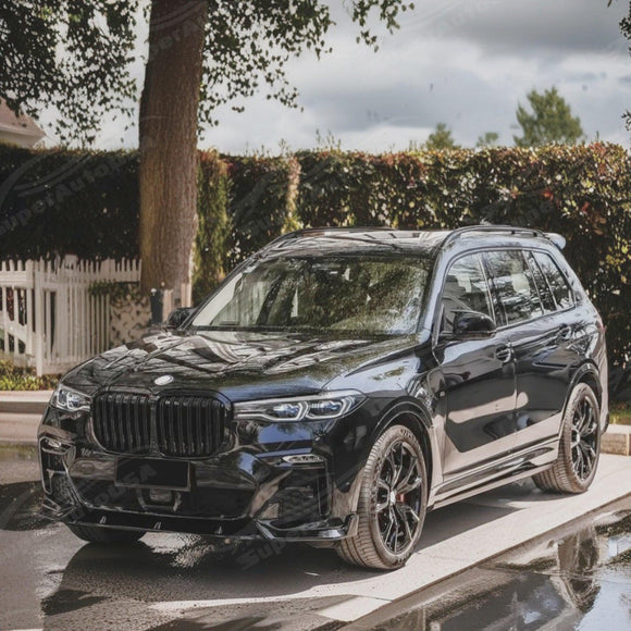 Rejilla frontal decorativa tipo riñón, estilo deportivo M, color negro brillante, compatible con BMW X7 SUV 2019-2022