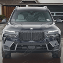 Rejilla ornamental superior delantera negra brillante LCI para BMW X7 SUV 2023-2025-3