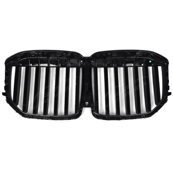Rejilla ornamental superior delantera negra brillante LCI para BMW X7 SUV 2023-2025