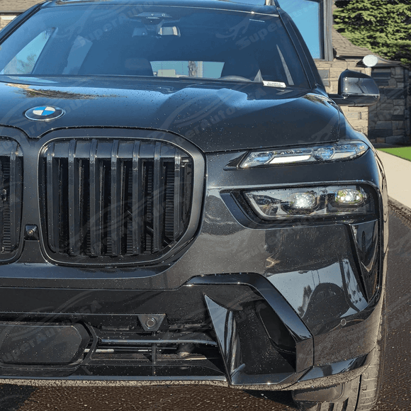 Rejilla ornamental superior delantera negra brillante LCI para BMW X7 SUV 2023-2025